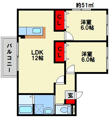 パークハイム 103号室 間取り