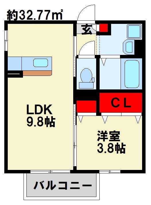 サンクラーズメゾンB棟  105号室 間取り