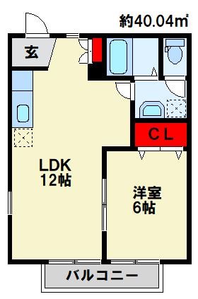 Fleur 202号室 間取り