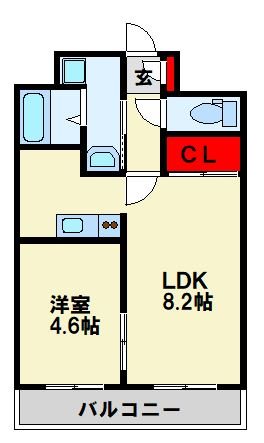 T-FLAT58 607号室 間取り