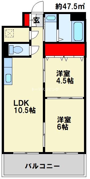 小川レジデンスⅠ 305号室 間取り