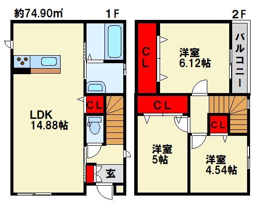 サンラプロ東水町 A号室 間取り