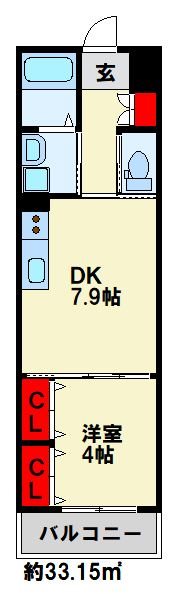 RESIDENCE BOSCO   102号室 間取り