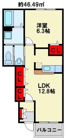 フォルテ二島 A棟  間取り