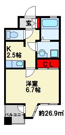 アドバンスM-1  503号室 間取り