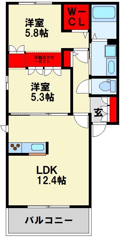 エスポアメゾン 202号室 間取り