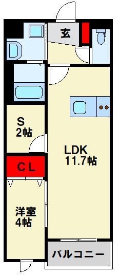 Mグランツ戸畑 403号室 間取り