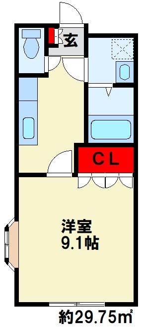 Powerフレンド 107号室 間取り