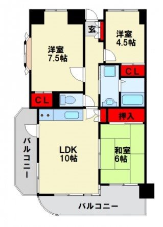ラディア霧ヶ丘 501号室 間取り