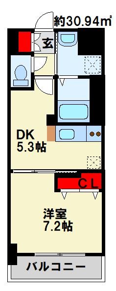 ベル・クール 205号室 間取り