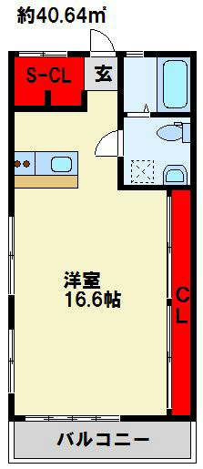 Clame crique vintage 301号室 間取り