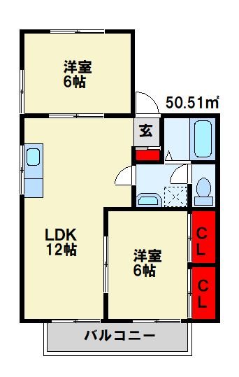 クラッセ永犬丸 間取り図