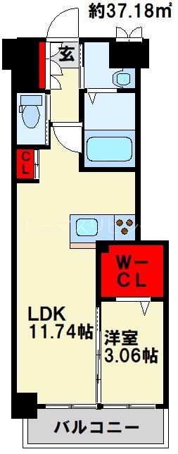 スマート到津  間取り図