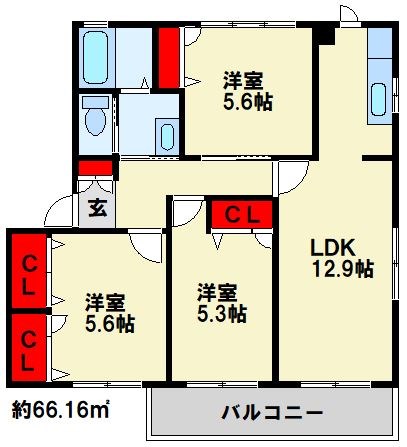 ウィステリアⅡ 201号室 間取り