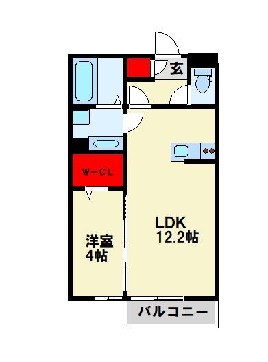 D-ROOM和田町 201号室 間取り