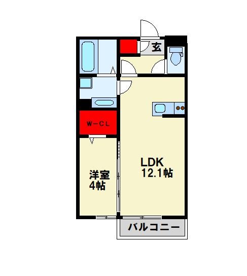 D-ROOM和田町 206号室 間取り