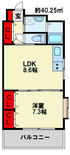 コートハウス大手町 401号室 間取り