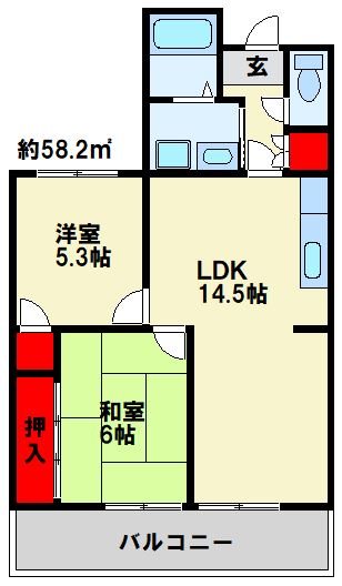 第17共立ビル 303号室 間取り