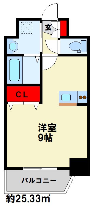 LEGEND KUROSAKIⅡ 707号室 間取り