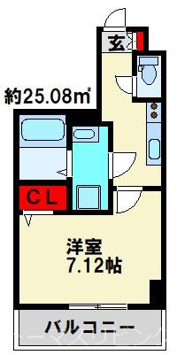 ALiSS歯科大前 201号室 間取り