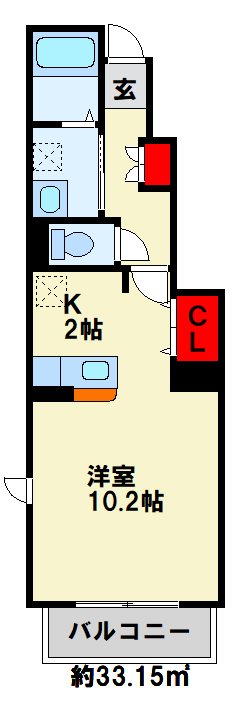 クリスマスローズ  102号室 間取り