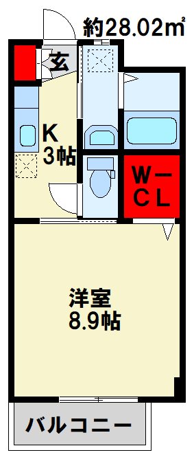 ネオガーデン朽網東 102号室 間取り