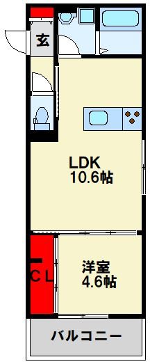 アトレ千防 302号室 間取り