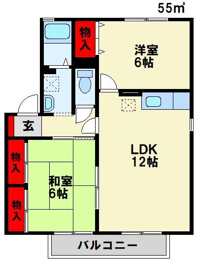 プレジデント鷹見 A棟  101号室 間取り