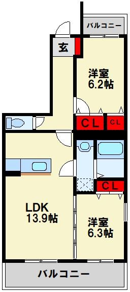 エスポワールⅠ 間取り