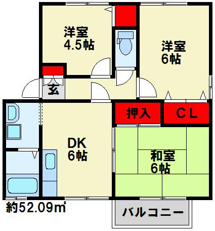 セジュール彩　A棟 101号室 間取り