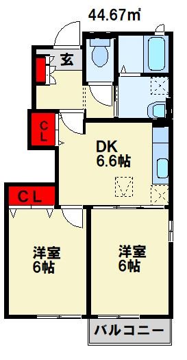 サニーハウス東高陽台 A棟  間取り図