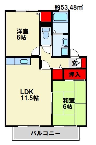 アネックス小原 105号室 間取り