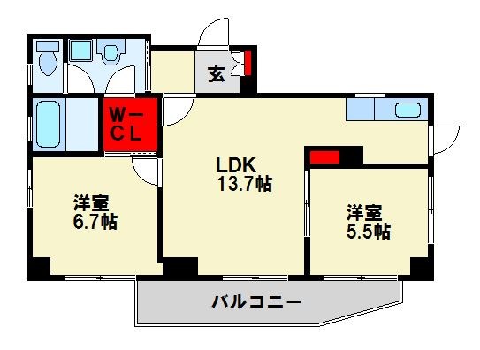 CSスタイル高須  301号室 間取り