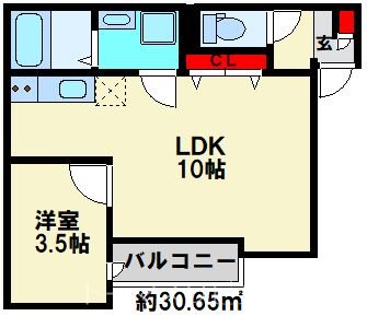 Lapis Lazuli城野 301号室 間取り