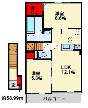 ピース　B棟 間取り