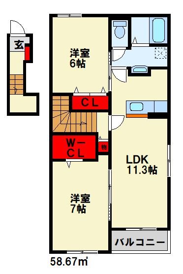 ブローテM・Y Ⅲ B棟 間取り図