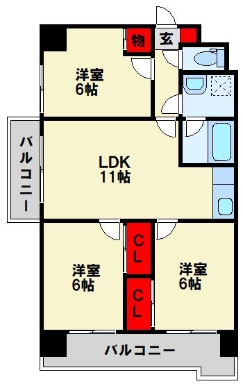 第4晴和ビル 704号室 間取り