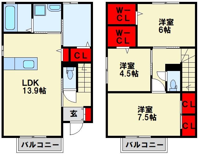 セジュール原町Ⅴ 101号室 間取り