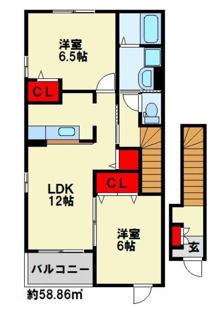 グリーンヒルズ旭 A棟 間取り図