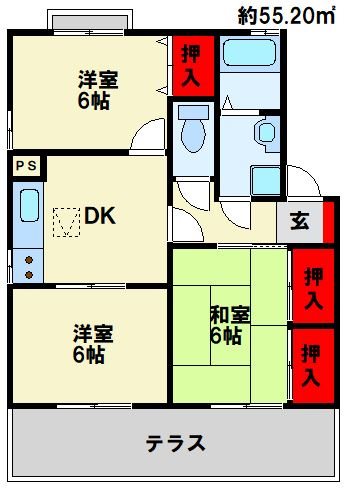 アムールK&amp;amp;S  間取り図