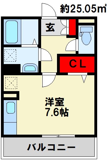 トレス城野館 202号室 間取り