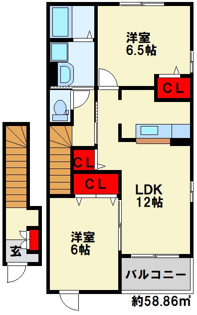 フィーノヴィラⅢ 205号室 間取り
