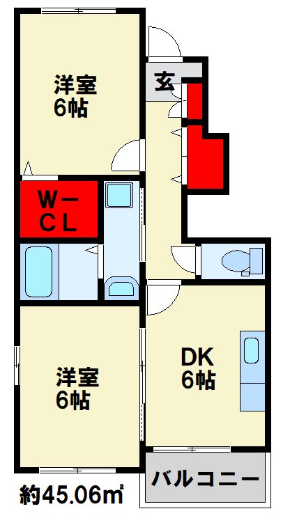 ポラリス上吉田 102号室 間取り