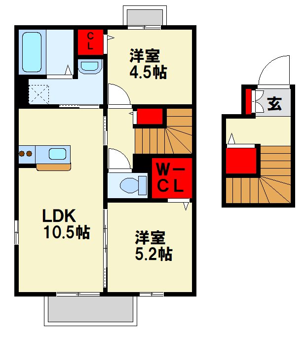 セジュール長尾  203号室 間取り