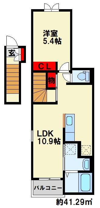 アメニティ下石田Ⅱ 203号室 間取り