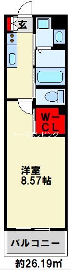 ウイングス三郎丸 206号室 間取り