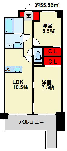LEON篠崎 A棟 間取り図