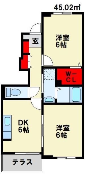 エスペランサ 103号室 間取り