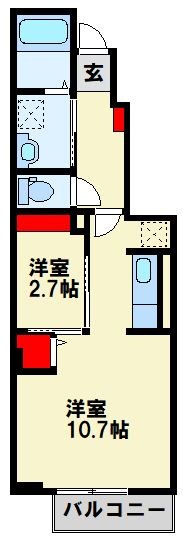 エクセレント本城 A棟   101号室 間取り