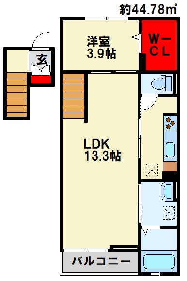 リッジクレスト 306号室 間取り